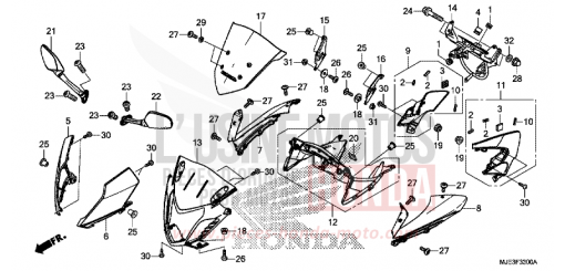 OBERER WINDLAUF (1) CBR650FAG de 2016